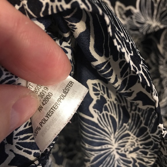 Attention Blue & White Off the Shoulder Blouse - Picture 4 of 5